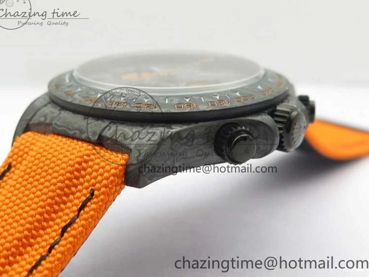 MiroTime 0122 Daytona DIW Carbon Noob 1:1 Best Edition Black Orange Dial on Orange Nylon Strap SA TopPick 2586